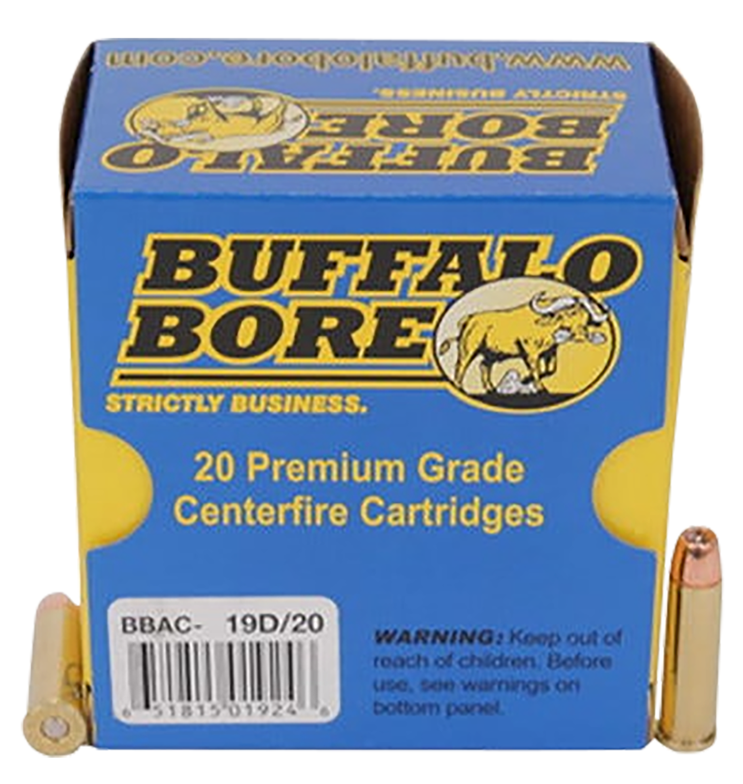 Buffalo Bore Ammunition Strictly Business Heavy 357 Mag 125gr Jacketed Hollow Point 20 Rd Box - Box or Case