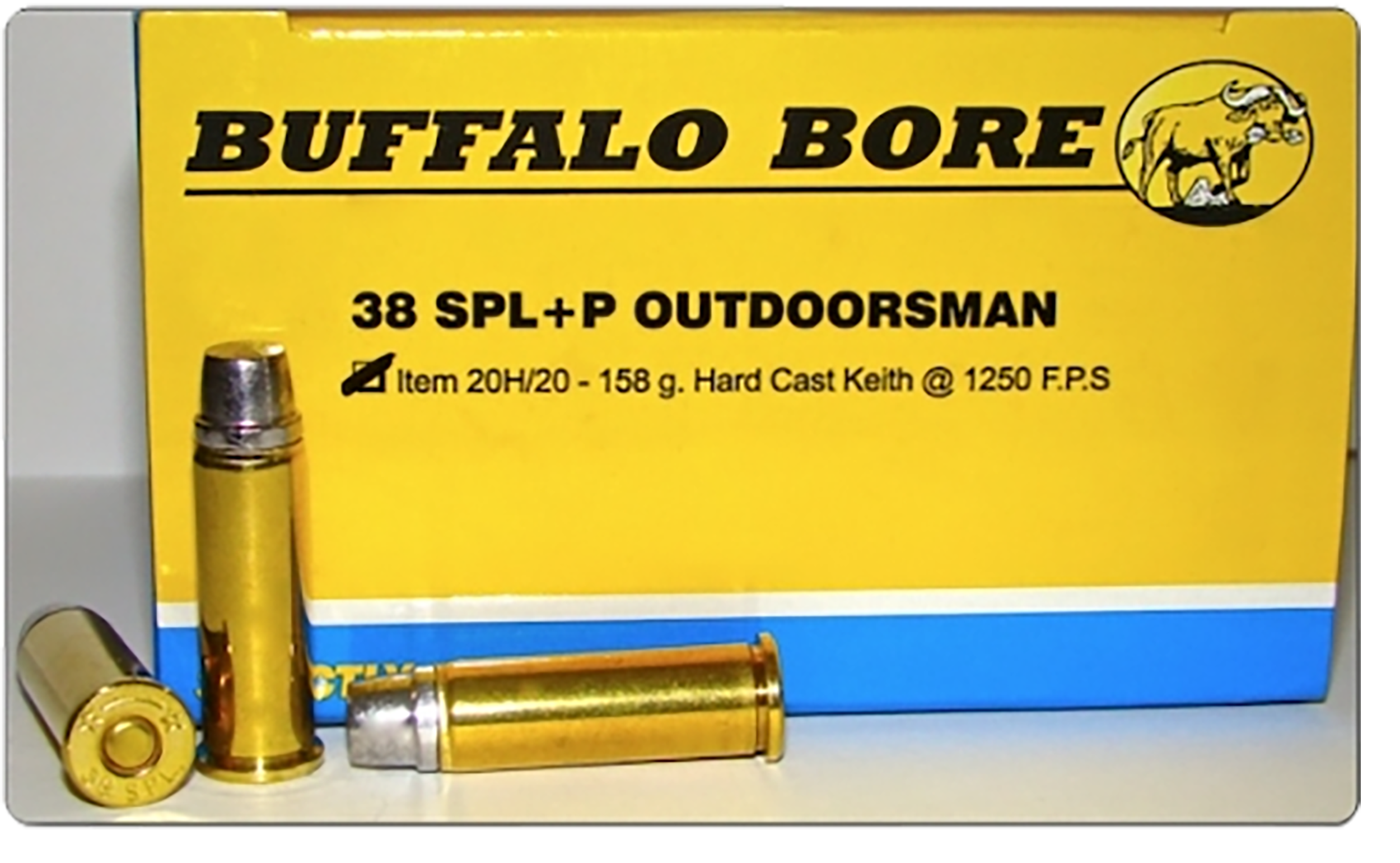 Buffalo Bore Ammunition Outdoorsman Strictly Business 38 Special +P 158gr Hard Cast 20 Rd Box - Box or Case