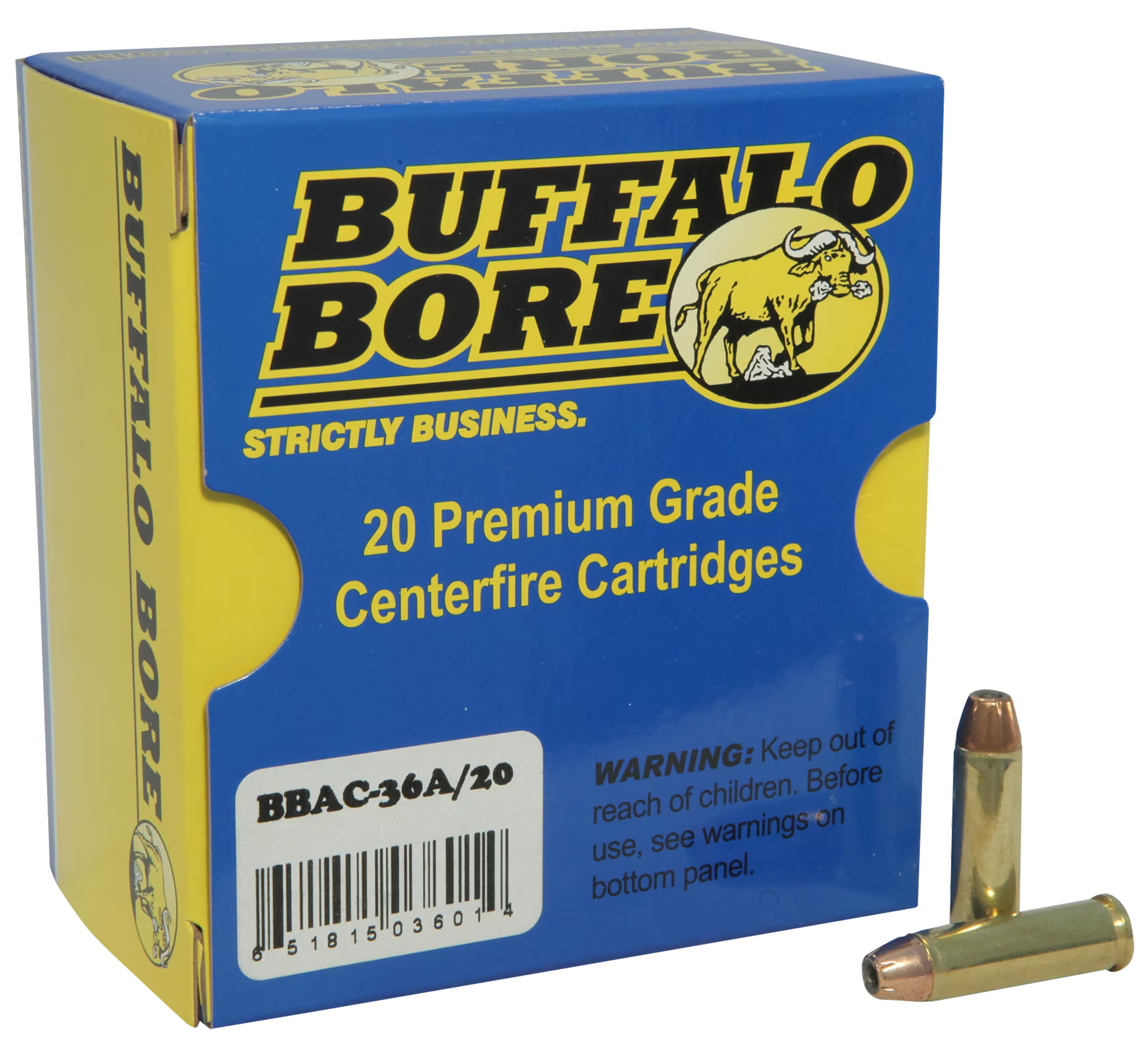 Buffalo Bore Ammunition Strictly Business Heavy 35 Rem 220gr Semi Jacketed Flat Point 20 Rd Box - Box or Case
