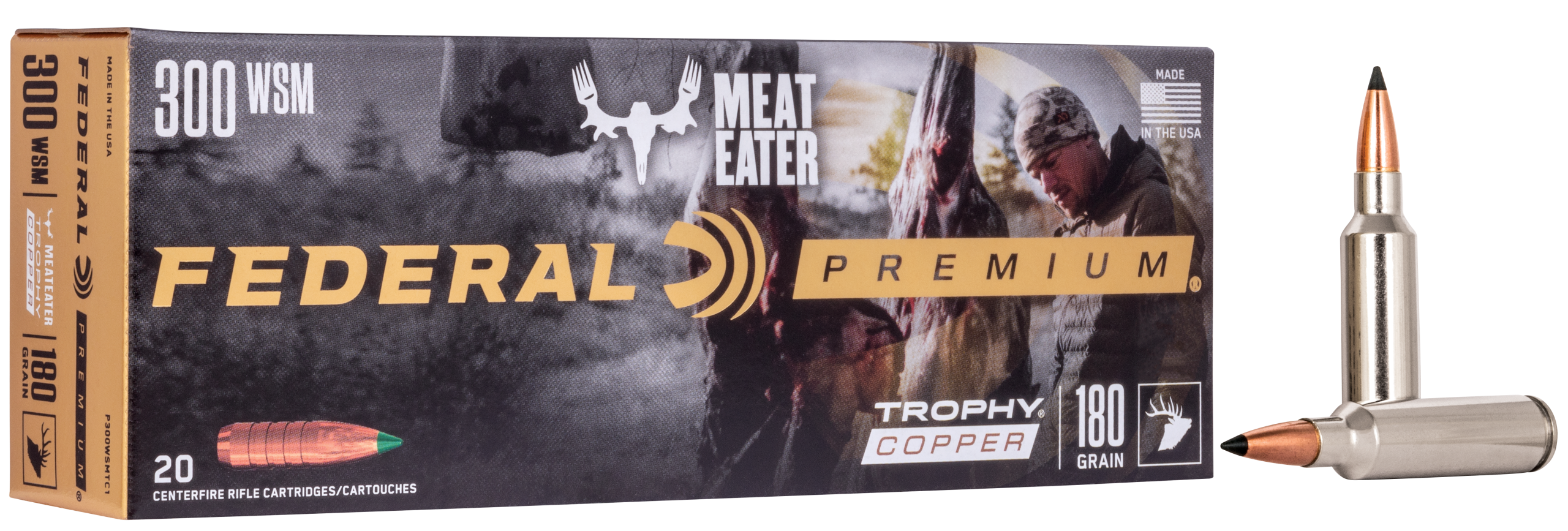 Federal Premium 300 WSM 180gr Trophy Copper 20rd - Box or Case