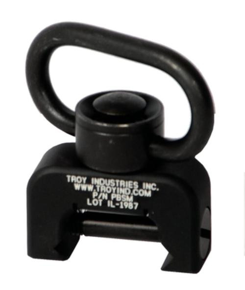 Troy QD360, QD Sling Mount with Swivel, 360 Degree Push Button, Black, Fits Battlerail