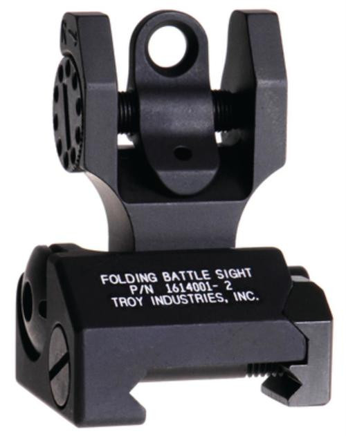 Troy Rear Folding BattleSightrd Black Hardcoat Anodized for AR-15