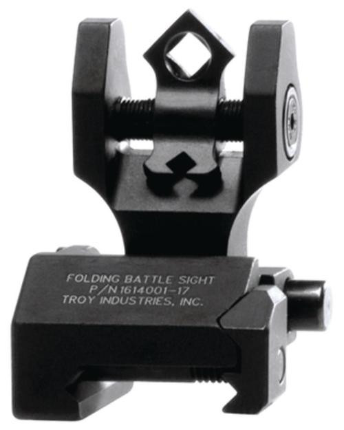 Troy Di-Optic Aperture Folding Rear Tritium Battlesight Black