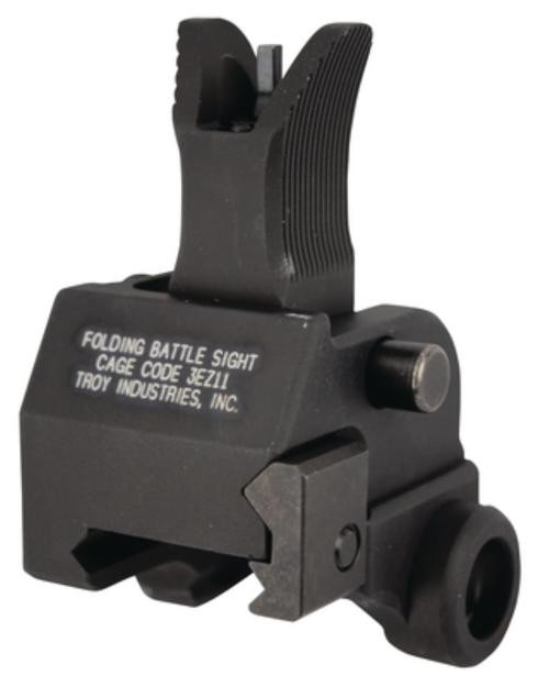 Troy Front M4 Folding Gas Block Mounted Battlesight Black