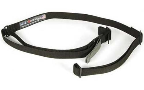 Blue Force Gear Sling, Molded Acetal Adjuster, No Quick Release, Attached with TriGlide instead of Loop Lock, 2-Point Combat Sling, Black