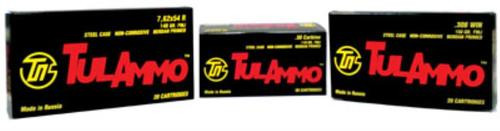 Tulammo 7.62mmX54mm Russian 148 Gr, FMJ, Steel Case, 20rd Box