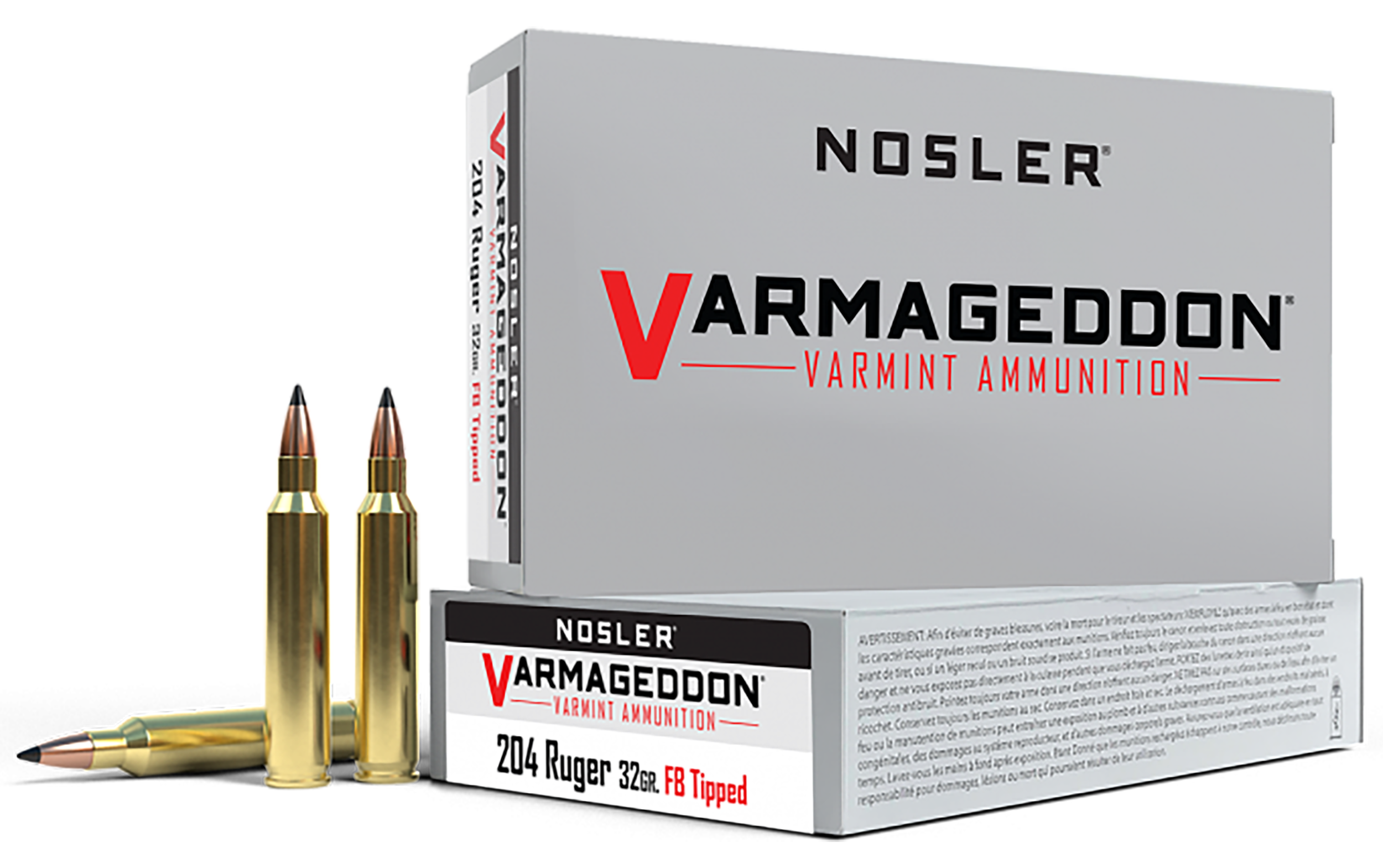 Nosler Varmageddon 204 Ruger 32gr Flat Base Tipped 20 Rd/Box - Box or Case