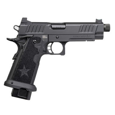 Staccato P Dpo 5" Threaded 9Mm Blackout Tac Texture Grip 2X17 Rnd Mags