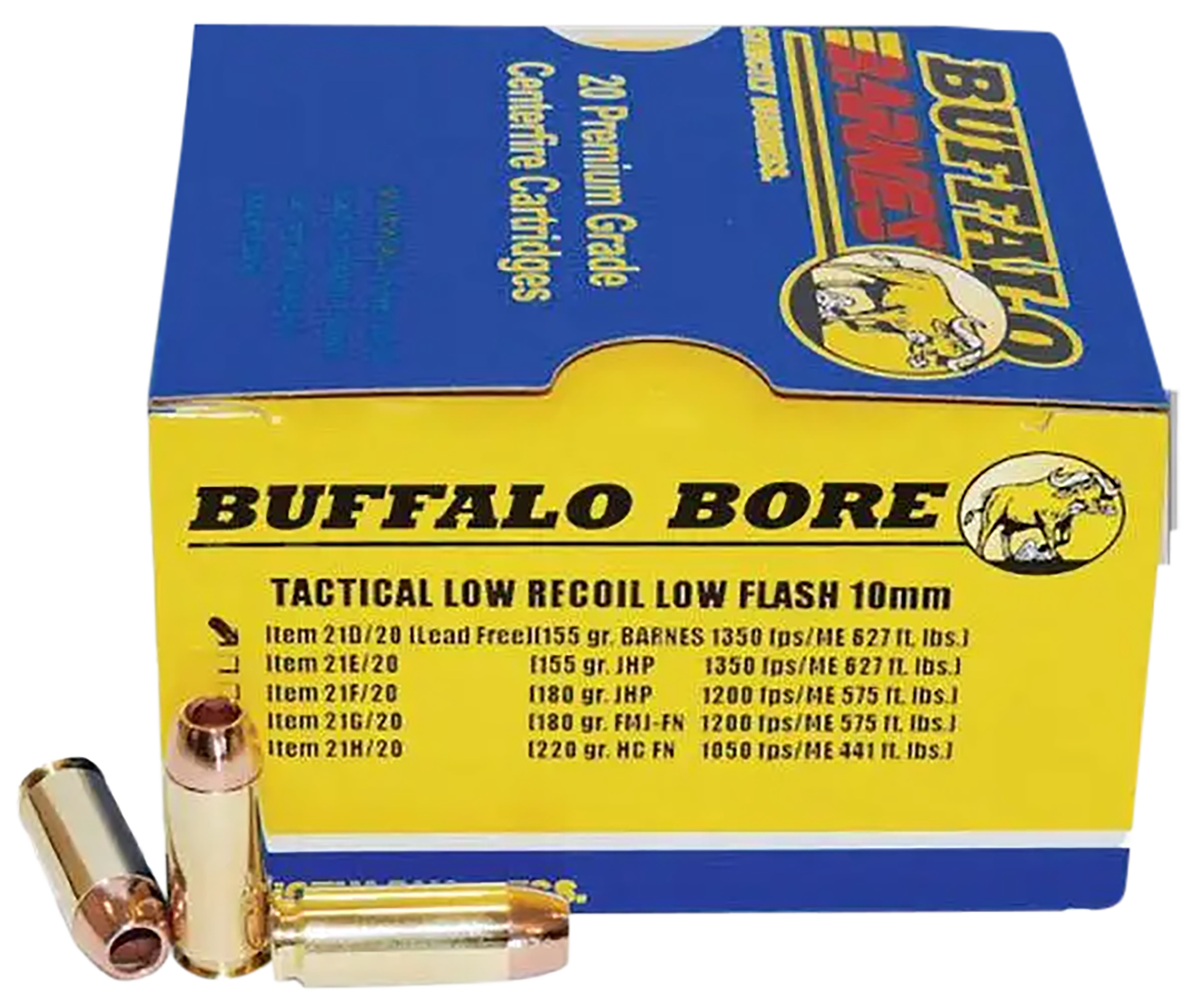 Buffalo Bore Ammunition Buffalo-Barnes Strictly Business 10mm Auto 155gr Barnes TAC-XP Lead Free 20rd Box - Box or Case