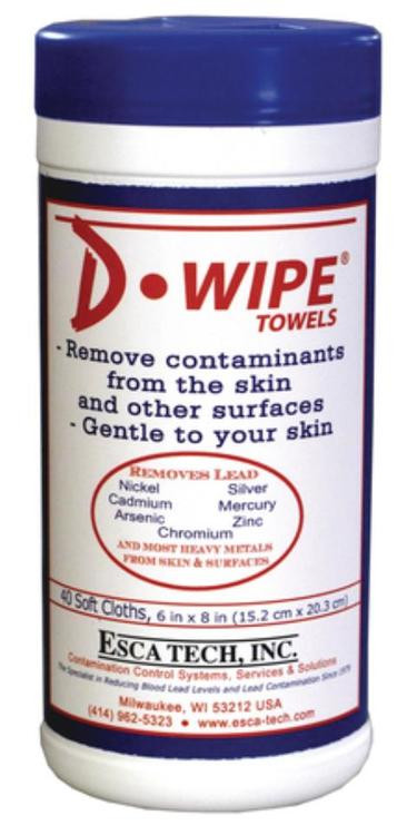 D-Wipe Disposable Towels 40 Wipes Per Container 12 Per Case