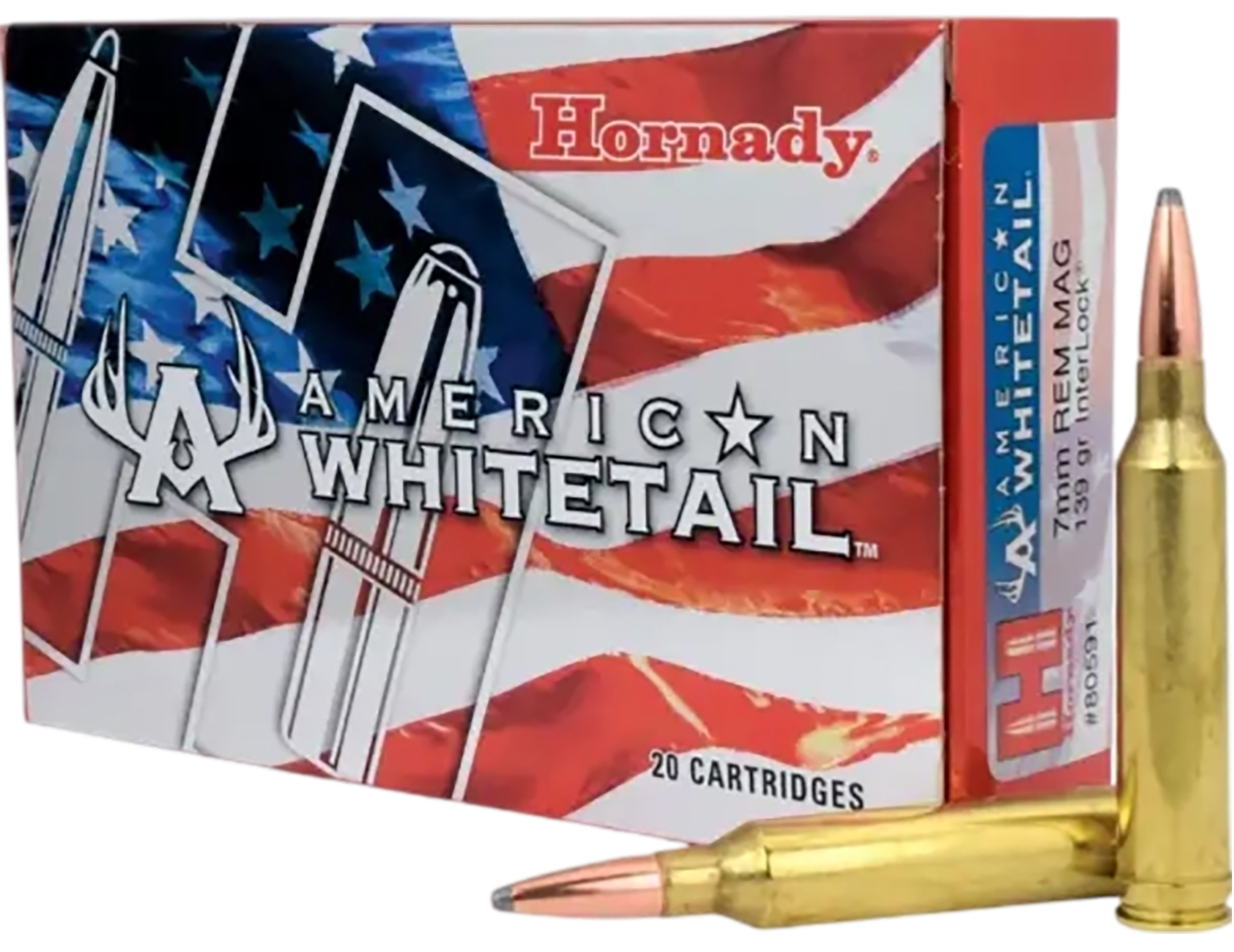 Hornady American Whitetail 7mm Rem Mag 139gr InterLock - Box or Case