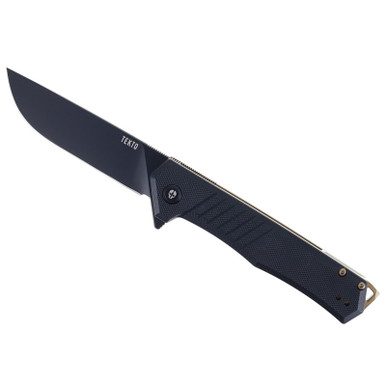 Tekto F1 Alpha Folding Black/Bronze G10/Carbon Fiber D2 Plain Black Blade 7.78"