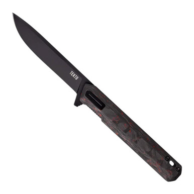 Tekto F2 Bravo Folding Forged Ember Carbon Fiber Black D2 Steel 3.1"