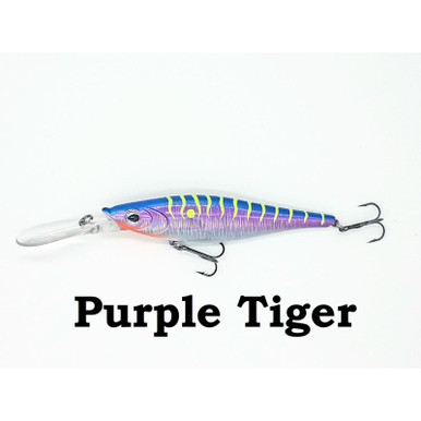 Walleye Nation Creations Lil Reaper Purple Tiger Shaky Shad