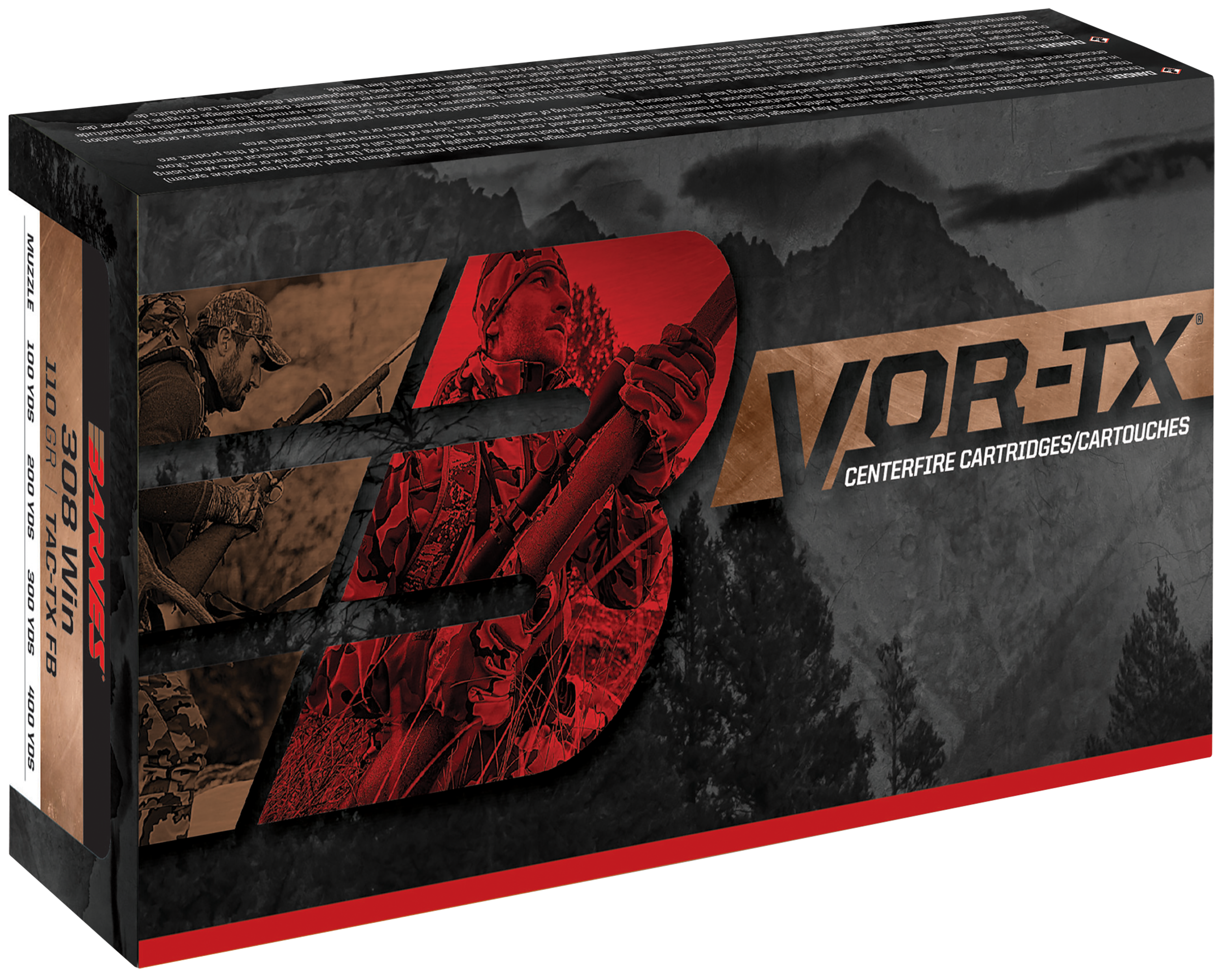 Barnes Bullets VOR-TX Rifle 22-250 Rem 50gr TSX Flat Base - Box or Case