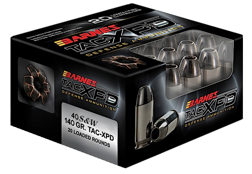 Barnes Bullets TAC-XPD Defense 40 S&W 140gr TAC-XP 20 Rd - Box or Case