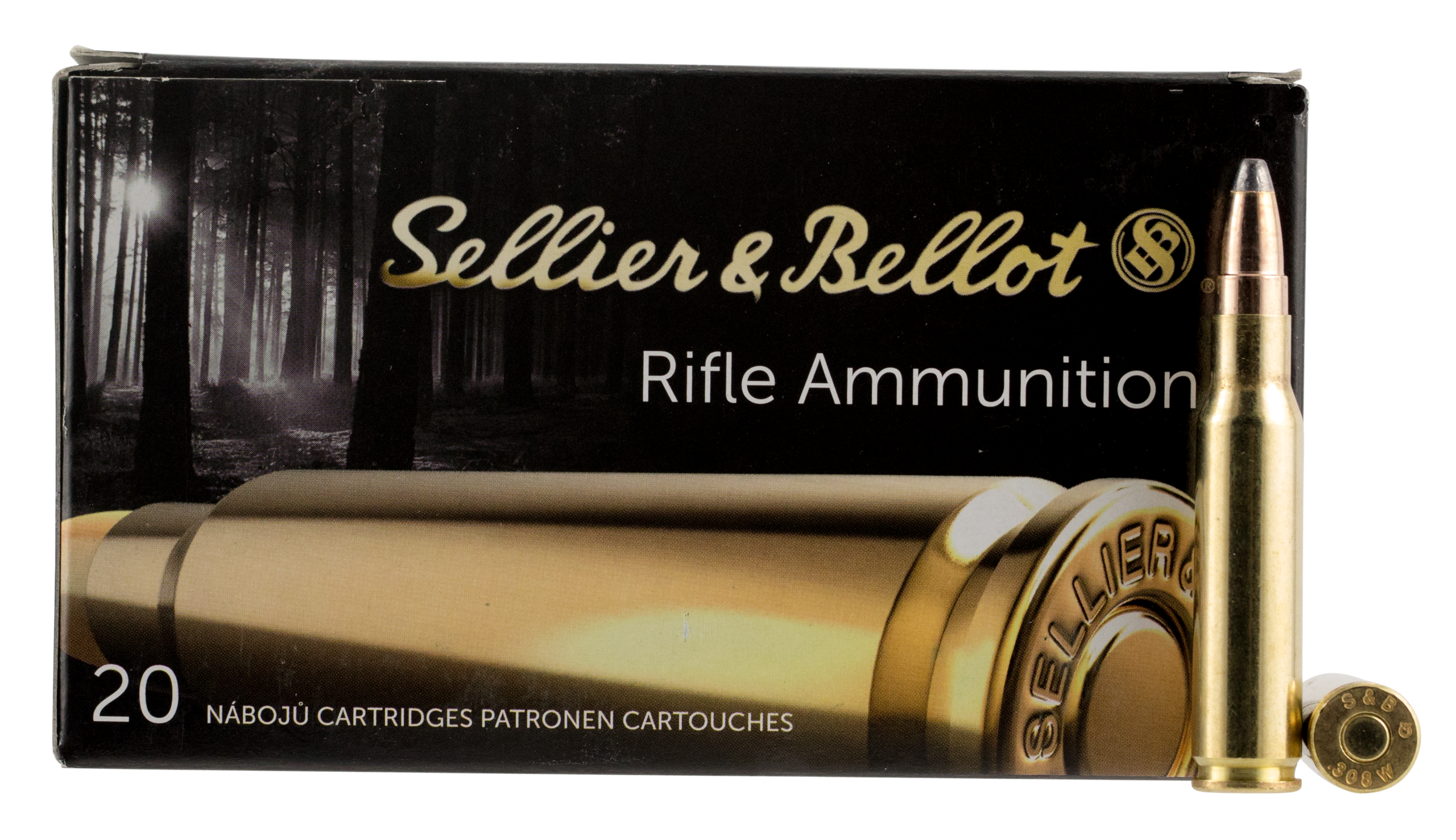 Sellier & Bellot SB308F Rifle 308 Win 180 gr Soft Point Cut-Through Edge (SPCE) 20 Bx/25 Cs - Box or Case