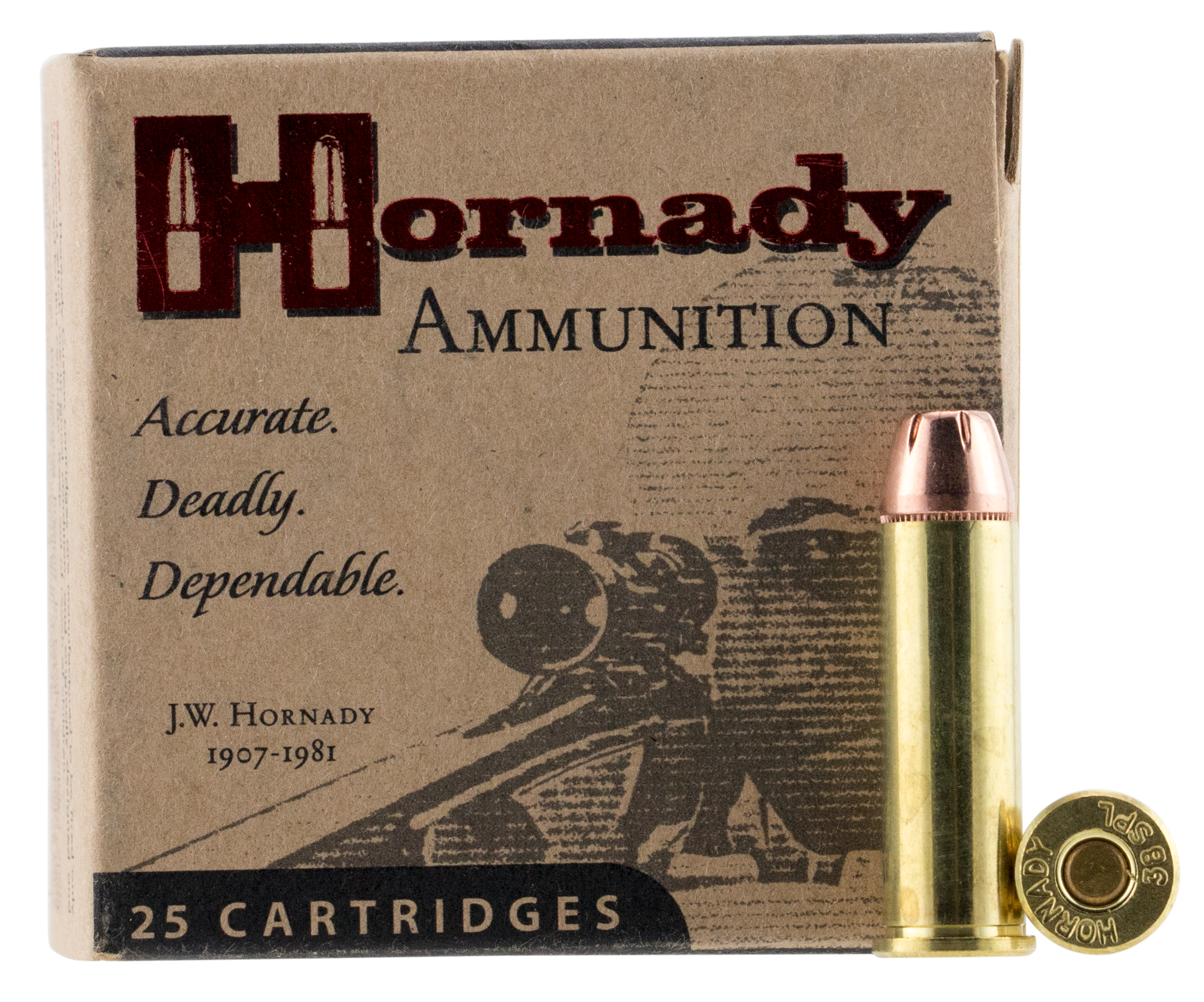 Hornady Custom 38 Special 158gr XTP Hollow Point 25Rd - Box or Case