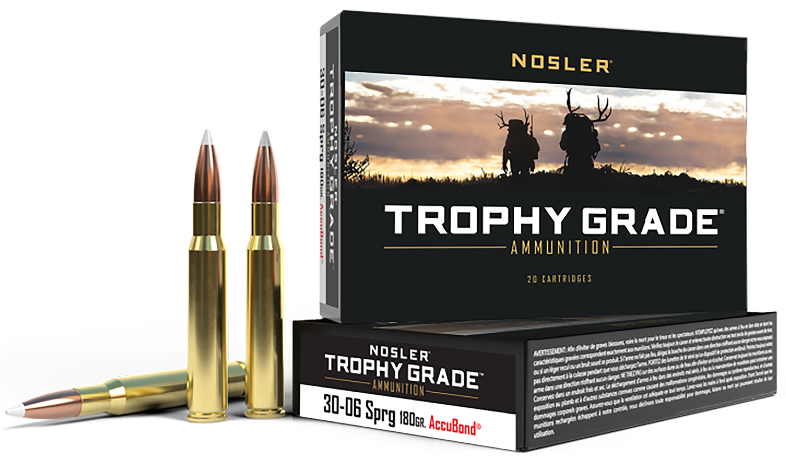 Nosler Trophy Grade 30-06 Springfield 180gr AccuBond 20/Box - Box or Case