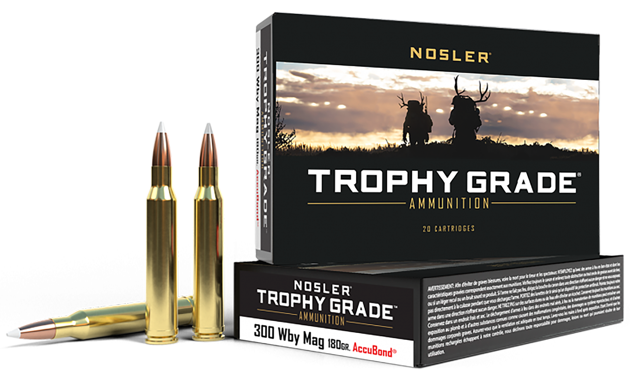 Nosler Trophy Grade 300 Wthby Mag 180gr AccuBond 20-Rd/Box - Box or Case