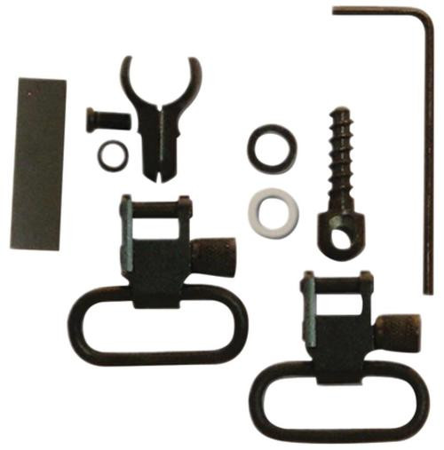 GrovTec , Two Piece Barrel Band, Black Oxide Finish, Black, Includes (2) GT Locking Swivels, (1) .420" - .470" Clip On Stud, (1) Wood Screw Stud, (2) Spacers