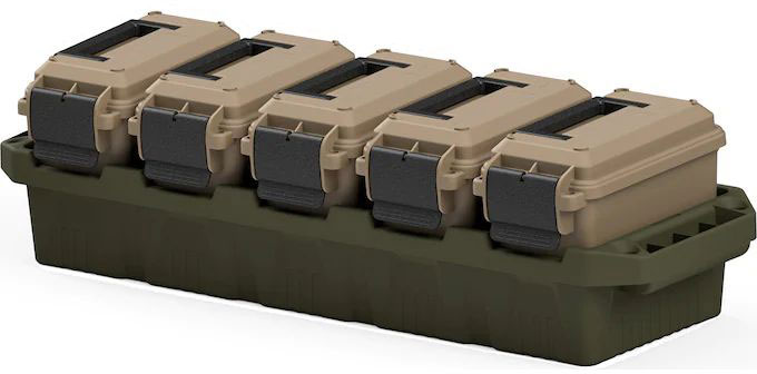 MTM AC5C Ammo Crate w/Mini Cans, Dark Earth/Army Green (AC5C)