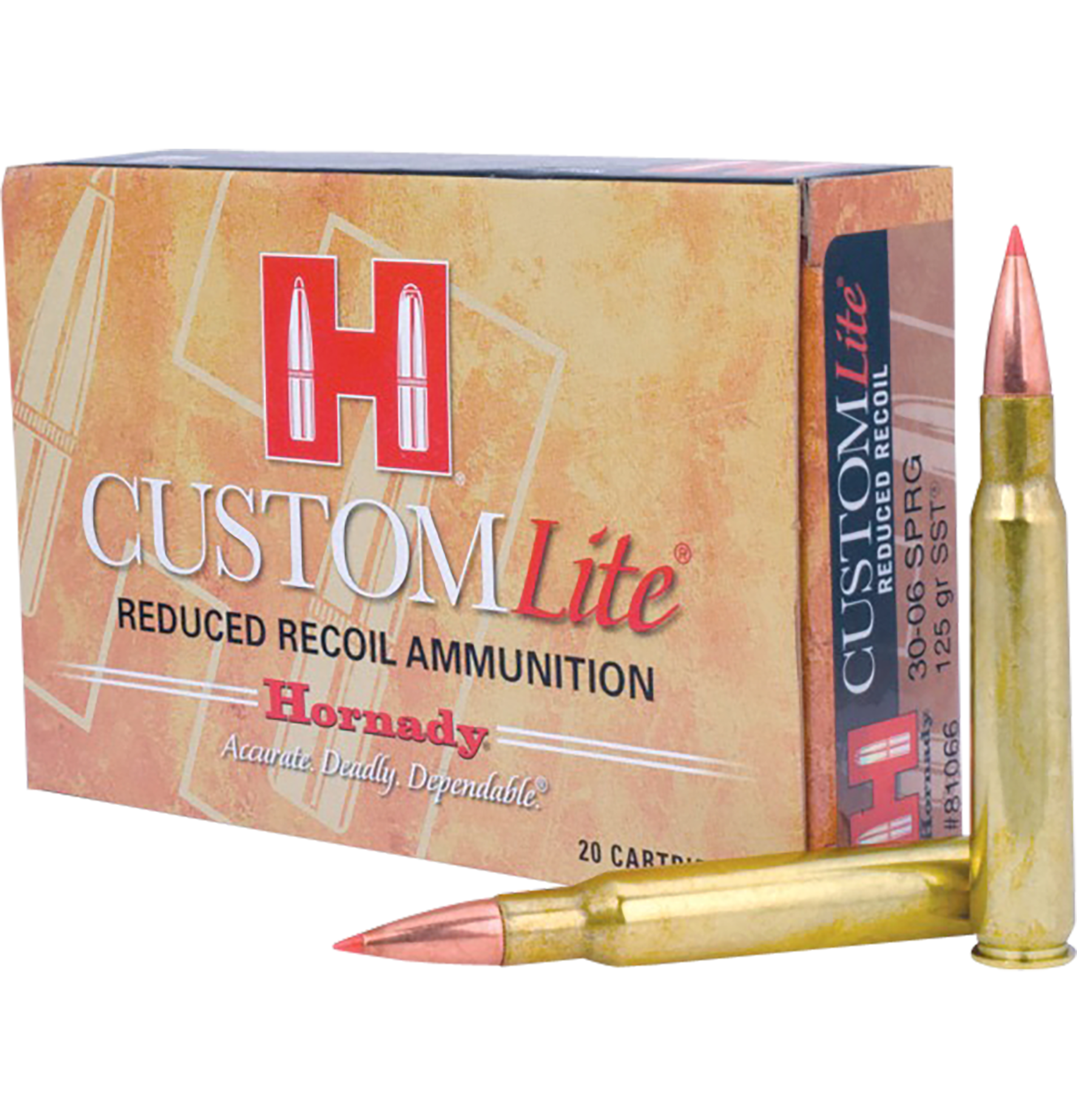 Hornady Custom Lite 30-06 Springfield 125gr SST - Box or Case