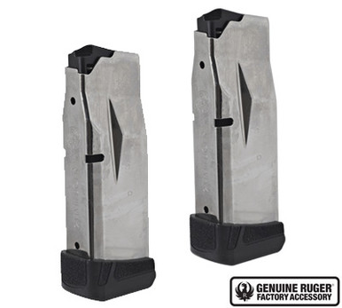 Ruger MAX-9 12 RoundMagazine Value 2 Pack - 9MM, 12 Rounds, Fits Ruger MAX-9, Steel, Silver