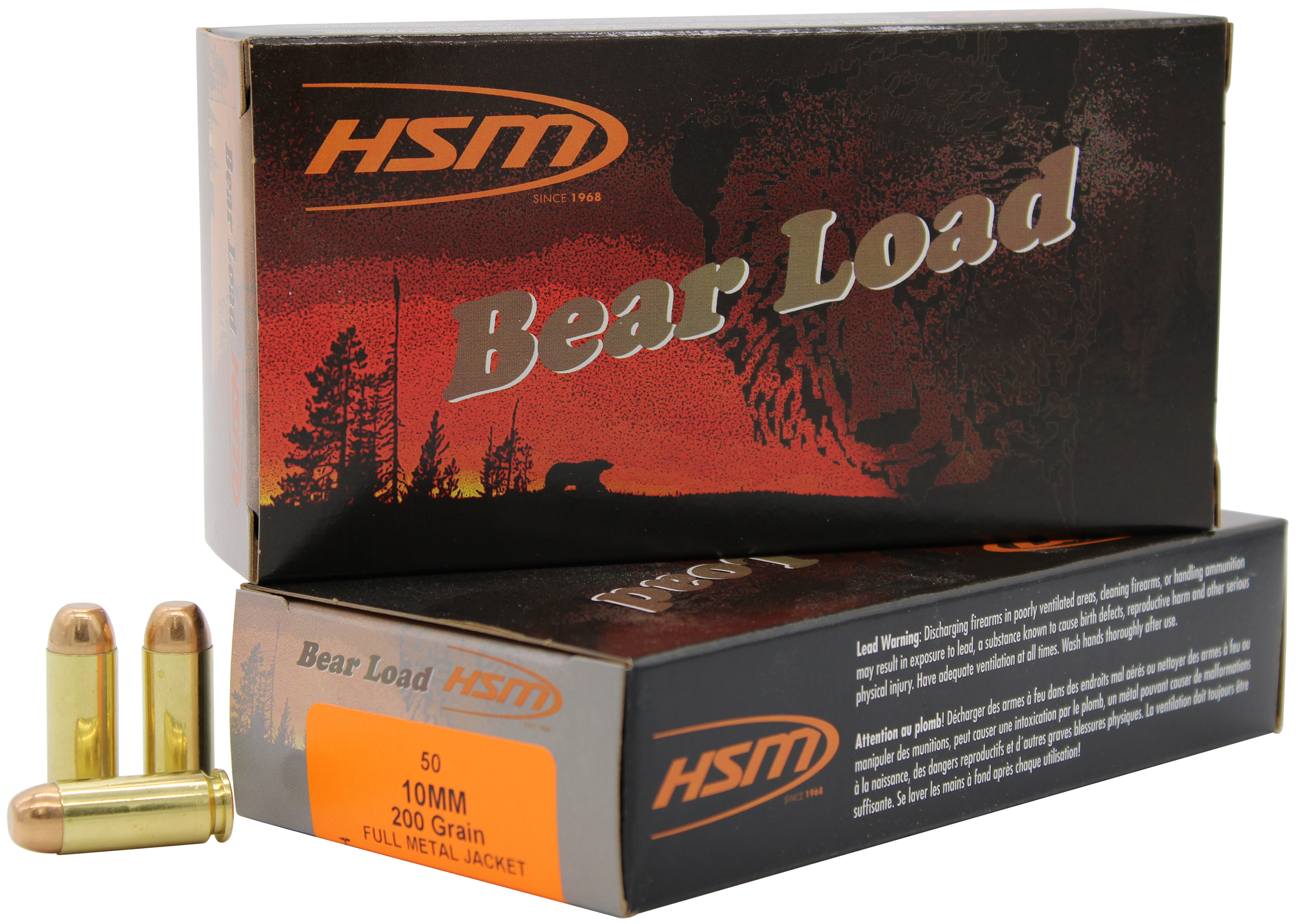 HSM Training 10mm Auto 200gr Full Metal Jacket 50 Rd - Box or Case