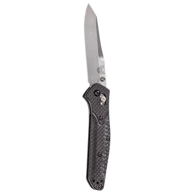 Benchmade 940-1 Osborne Folding Knife 3.4" S90V Stonewash Plain Blade, Carbon Fiber Handles