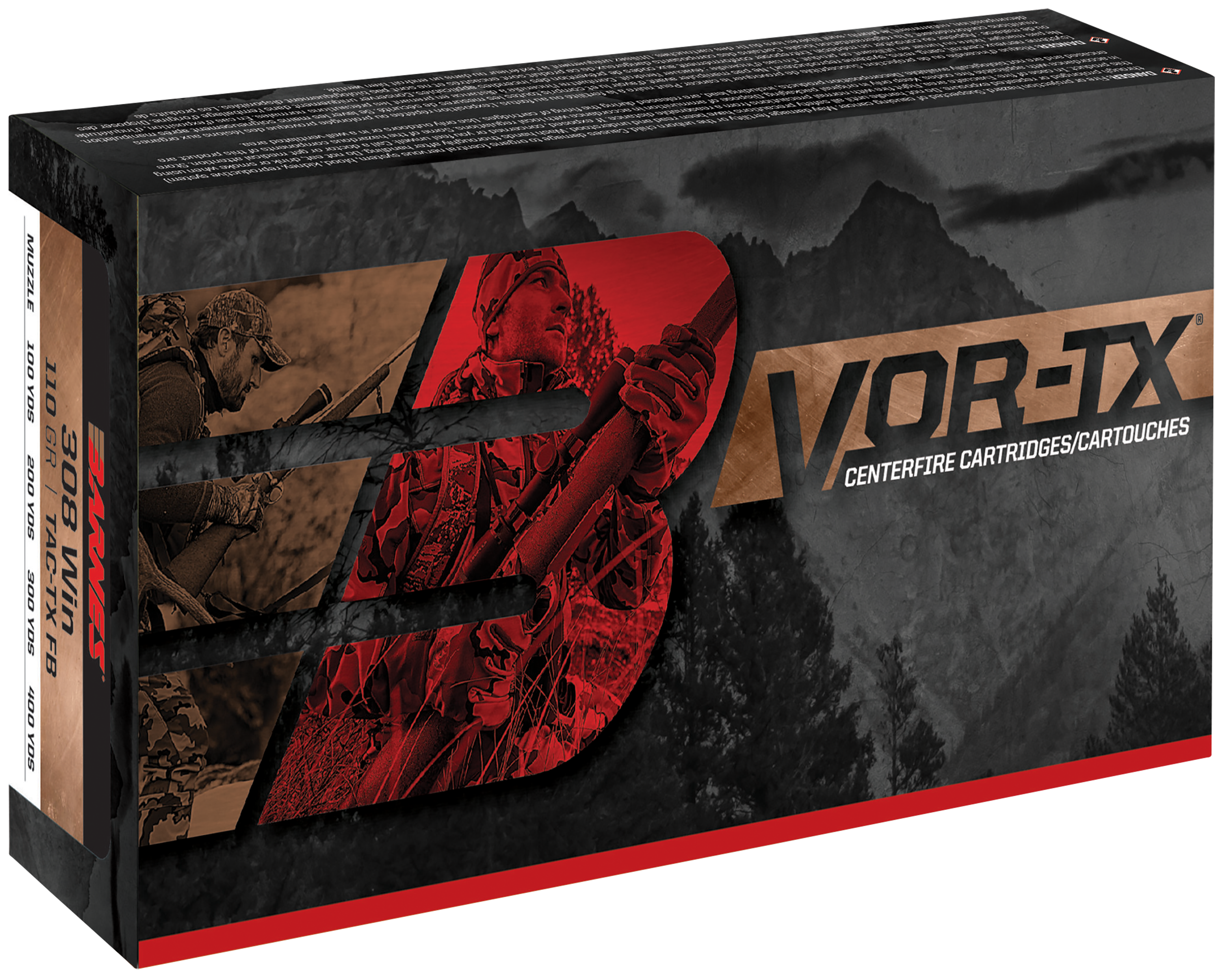 Barnes Bullets VOR-TX Rifle 300 Blackout 120gr TAC-TX Boat Tail - Box or Case