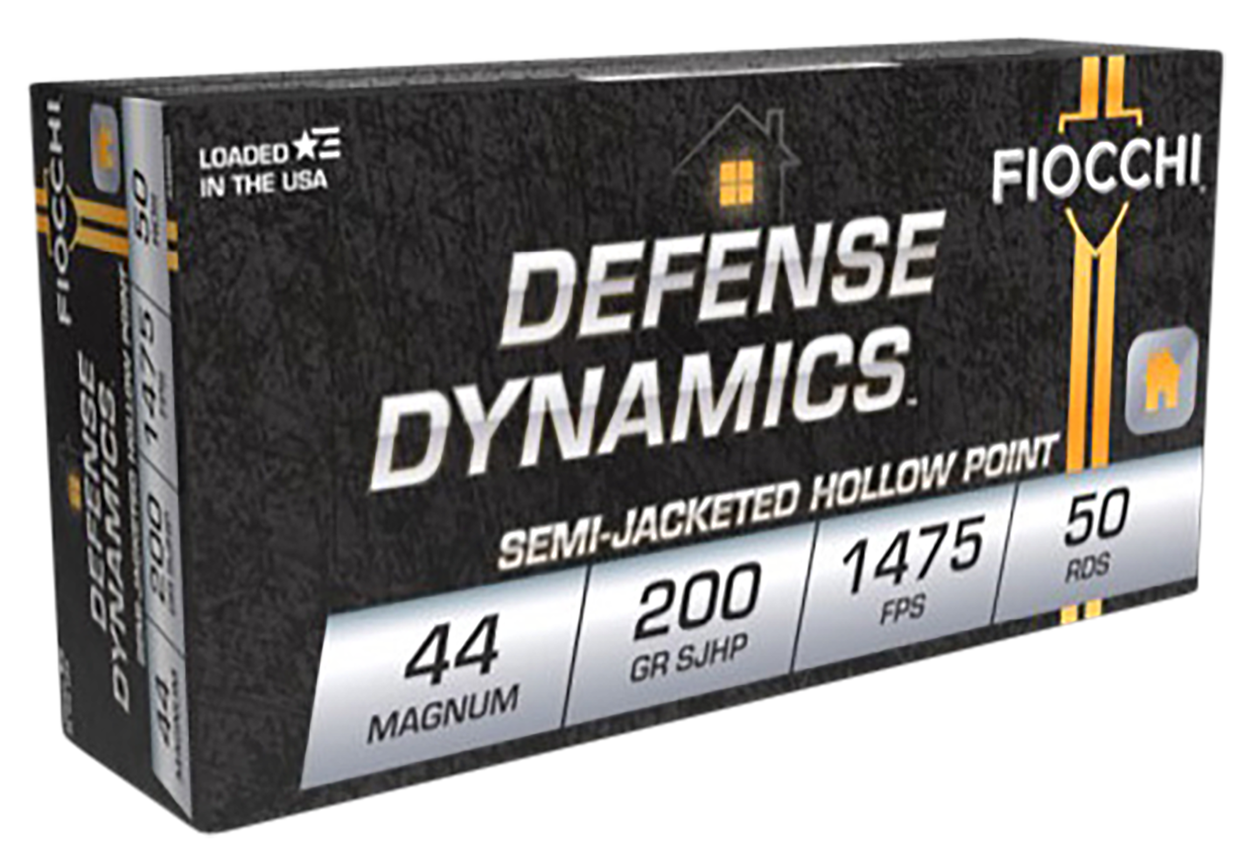 Fiocchi Defense Dynamics 44 Rem Mag 200gr SJHP 50 Bx/10 Cs - Box or Case