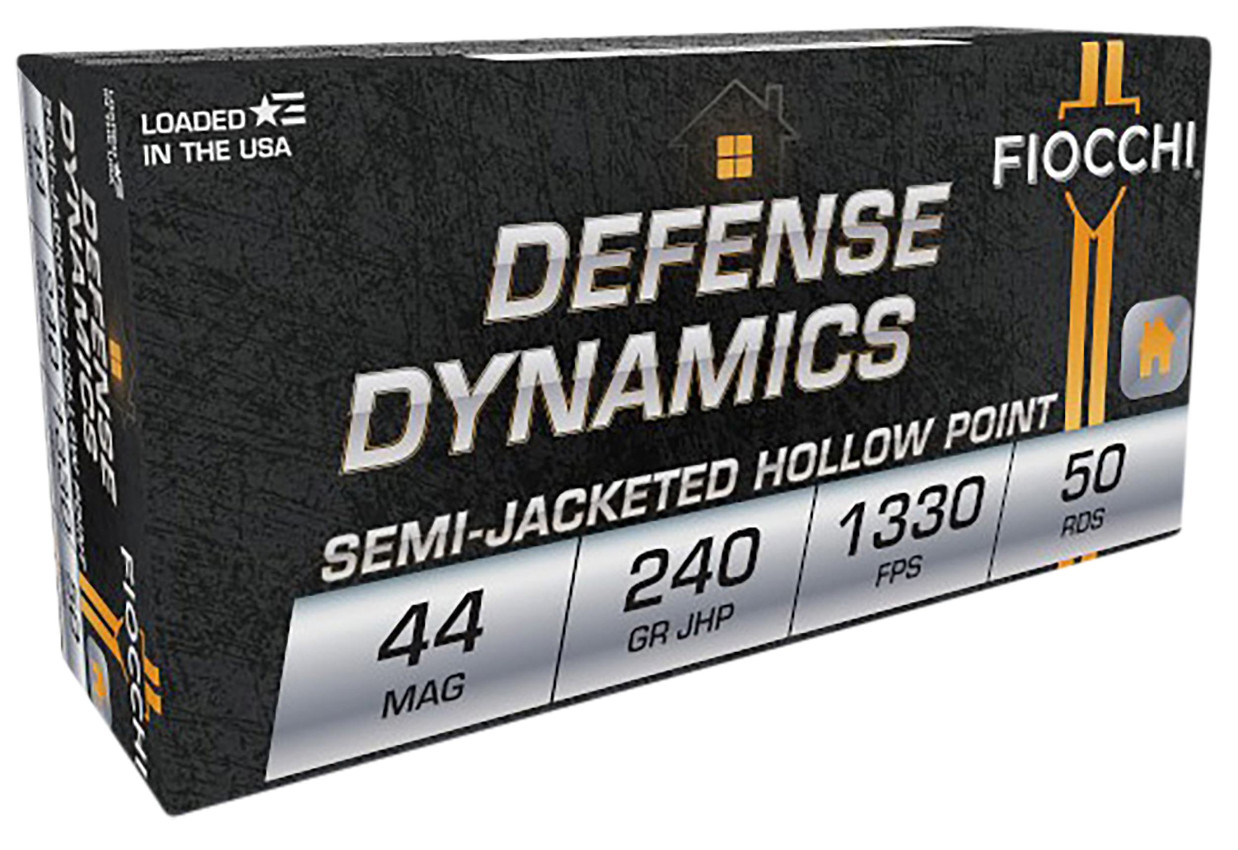 Fiocchi Defense Dynamics 44 Rem Mag 240gr JHP 50 Bx/10 Cs - Box or Case