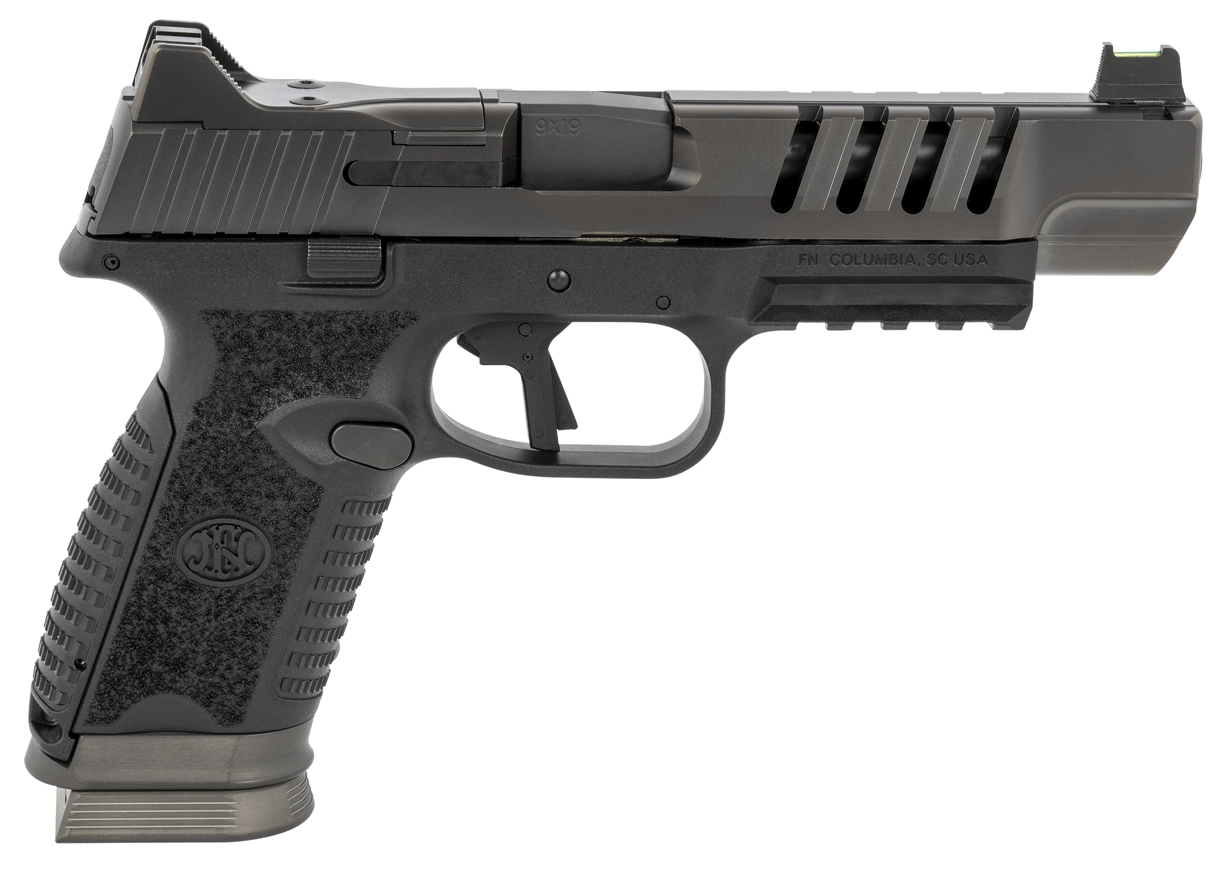 FN 509 LS Edge Pistol 66100843, 9mm Luger, 5", Black Grips, Graphite PVD Finish, 17 Rds