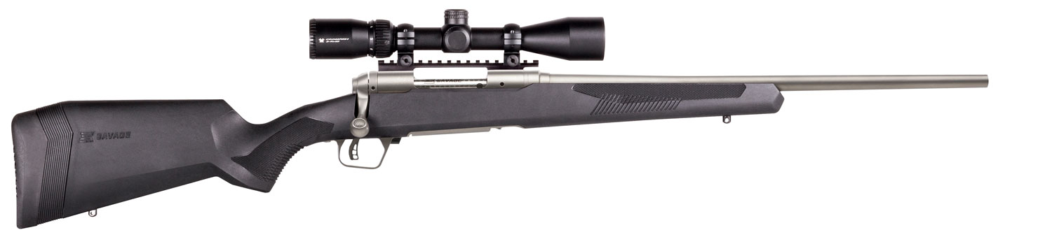 Savage 110 Apex Storm XP Bolt Action Rifle 57354, 300 Win Mag, 24", 3-9x40mm Scope, Black Synthetic Stock, Stainless Finish, 3 Rds