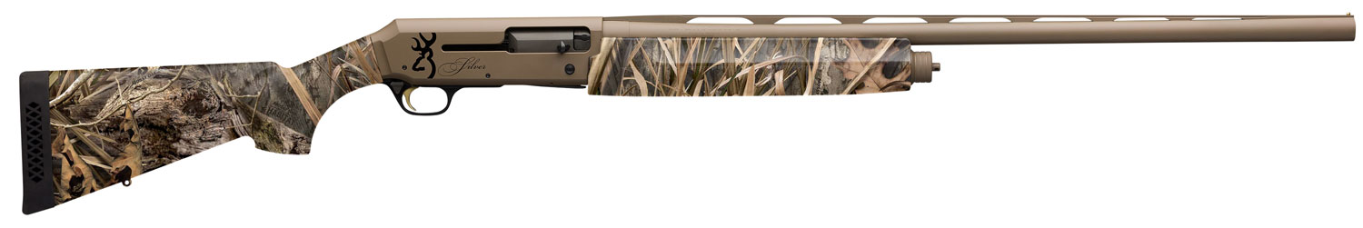 Browning Silver Field Shotgun 011428205, 12 Gauge, 26", 3.5" Chmbr, Mossy Oak Shadow Grass Stock, FDE Cerakote Finish