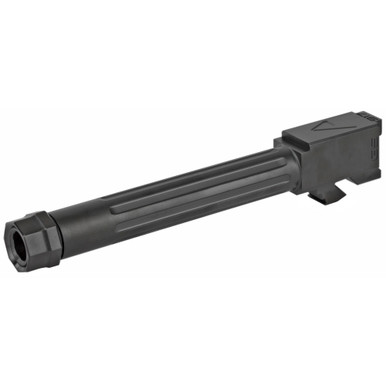 Agency Arms Mid Line Barrel Glock 17 Gen 5 9MM Threaded And Fluted - Black DLC Finish