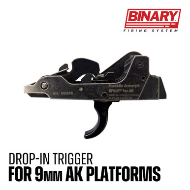 Franklin Armory BFSIII AK9-C1 9mm Binary Trigger Curved - 03-50002-BLK