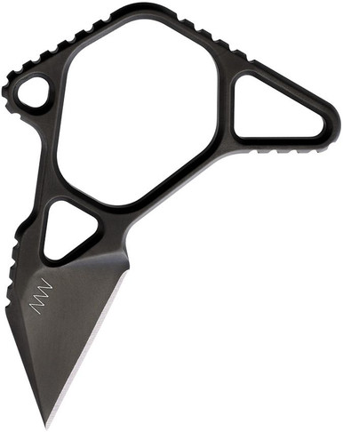Acta Non Verba Knives M06 Emergency Knife -1.5" Elmax Black DLC Wharncliffe Blade, One-Piece Construction, Black Kydex Sheath - ANVM06-001