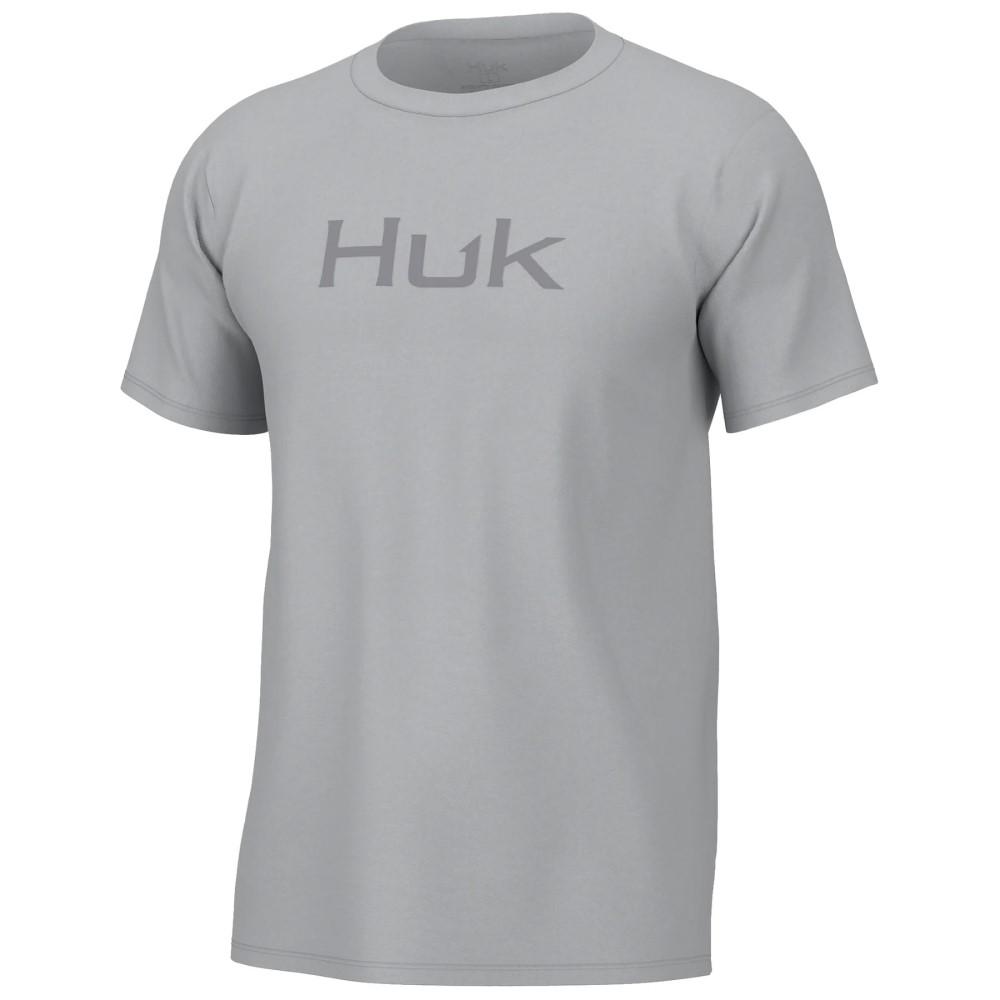 Huk Logo 50/50 Cotton Blend Short Sleeve Shirt Harbor Mist Small