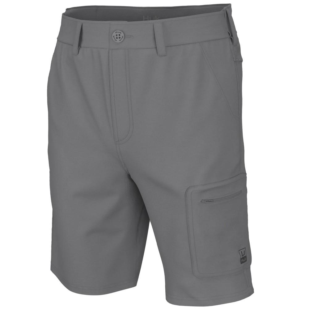 Huk Next Level Technical Fishing Shorts 10.5" Inseam Overcast Grey 2XL