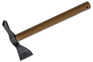 American Tomahawk Company Model 1 Coyote Brown Tomahawk - 14.125" Overall, Black Head, Dupont Supertough Coyote Brown Nylon Handle, Kydex Sheath with MOC Straps
