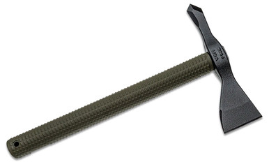 American Tomahawk Company Model 1 OD Green Tomahawk - 14.125" Overall, Black Head, Dupont Supertough OD Green Nylon Handle, Kydex Sheath with MOC Straps