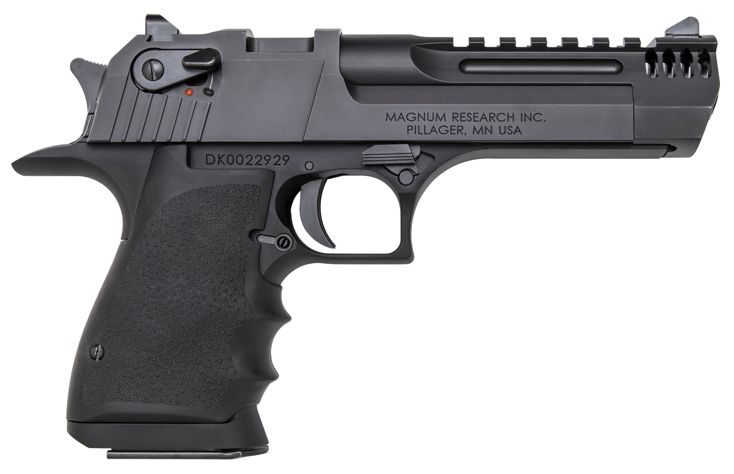Magnum Research Desert Eagle L5 SA/DA Pistol DE50L5IMB, 50 AE, 5", Finger Grooved Rubber Grips, 7 Rds