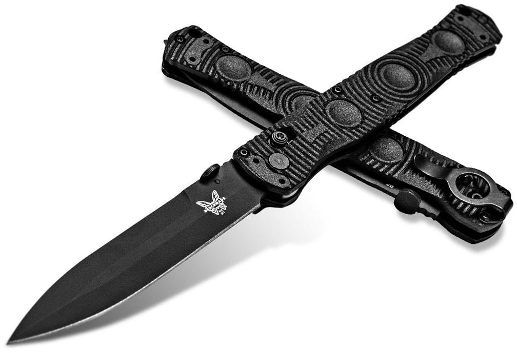 Benchmade SOCP Tactical Folder Knife w/Plain Edge Spear Point Blade (391BK)
