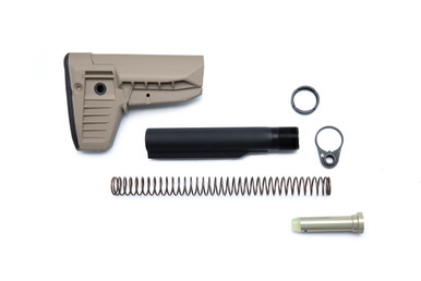 Bravo Company BCMGUNFIGHTER Mod 1 Stock Kit - Storage, SOPMOD (Widebody), Receiver Extension, Quick Detach End Plate, Lock Nut, Action Spring, Carbine Buffer, Flat Dark Earth