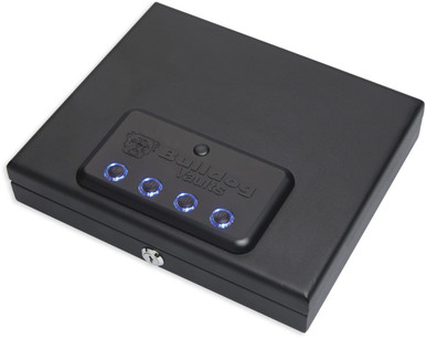 BulldogMagnum LED Top Load Quick Vault Safe - 11.5"x9.75"x2.5", Black, LED Digital Vault, Security Cable Included