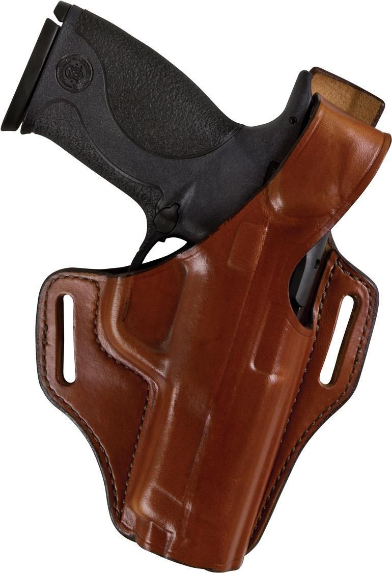 Bianchi 56 Serpent Plain Tan Leather Thumb Snap Holster for 1911 RH