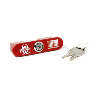 Black Rain Ordnance AR-10 Chamber Lock - Laser Engraved, Aircraft Grade Aluminum, Red Anodized Finish