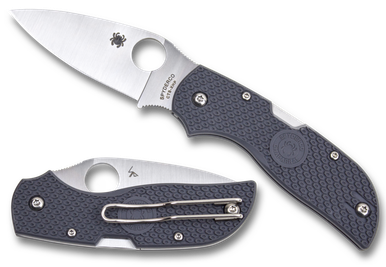 Spyderco Chaparral Lightweight Folding Knife - 2.8" CTS-XHP Satin Plain Blade, Gray FRN Handles - C152PGY